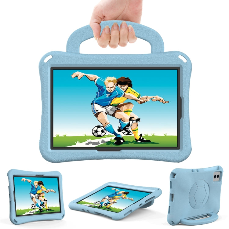 For Samsung Galaxy Tab S9 FE 11 X510 2023 Handle Football Shaped EVA Shockproof Tablet Case(Light Blue) - free shipping - PMC Jewellery - Order now!