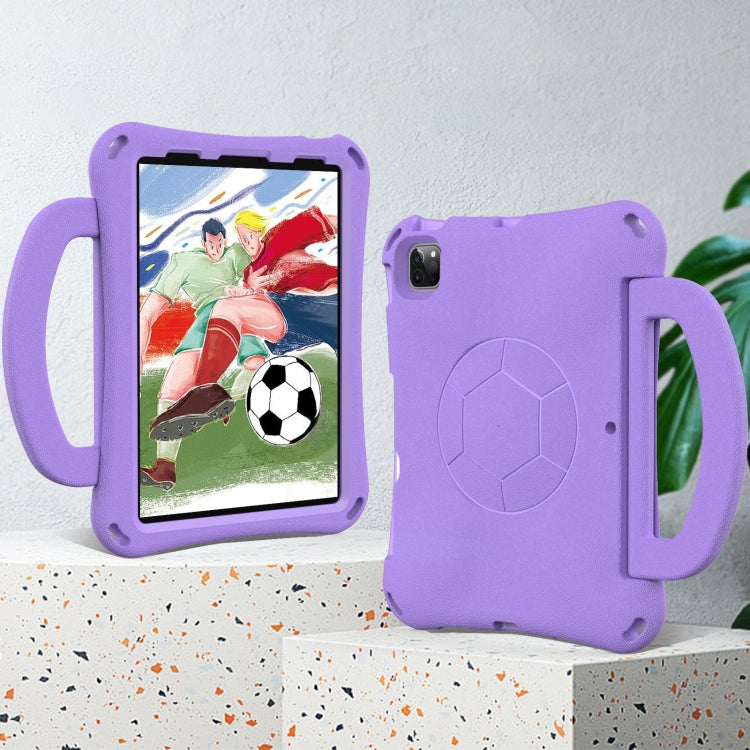 For iPad Air 11 2024 Handle Football Shaped EVA Shockproof Tablet Case(Light Purple) - iPad Air 11 2024 Cases by PMC TechLife | Online Shopping South Africa | PMC TechLife | Buy Now Pay Later Mobicred