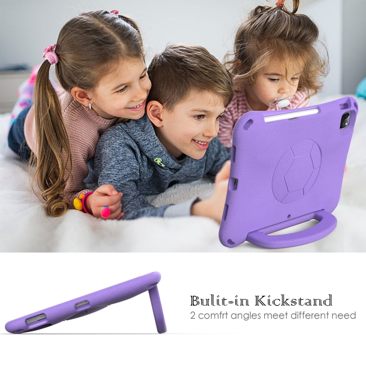 For iPad Air 11 2024 Handle Football Shaped EVA Shockproof Tablet Case(Light Purple) - iPad Air 11 2024 Cases by PMC TechLife | Online Shopping South Africa | PMC TechLife | Buy Now Pay Later Mobicred