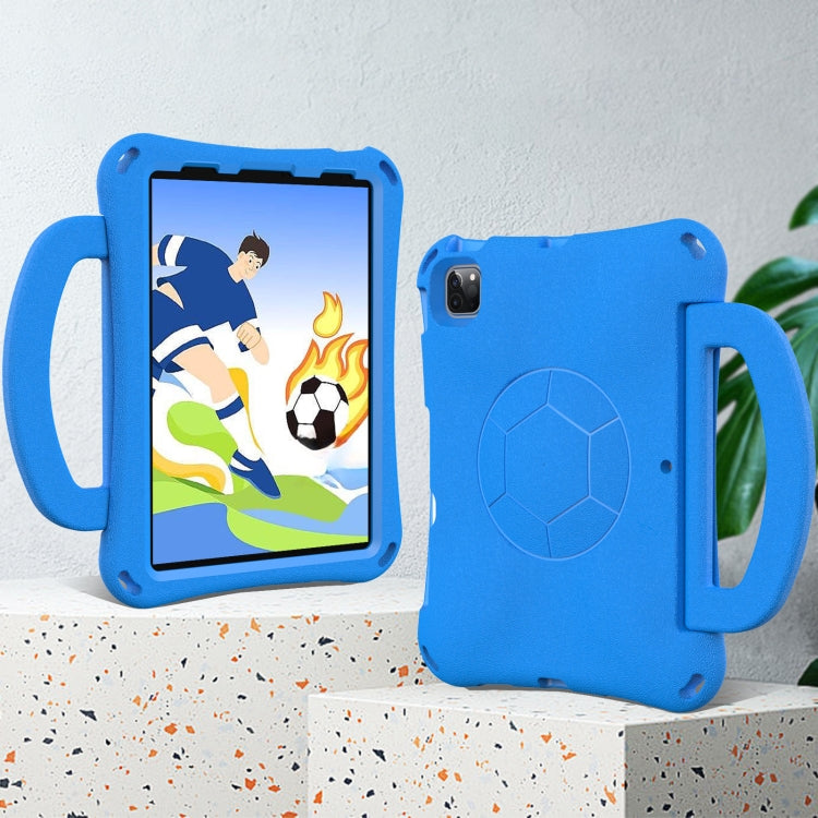 For iPad Air 11 2024 Handle Football Shaped EVA Shockproof Tablet Case(Blue) - iPad Air 11 2024 Cases by PMC TechLife | Online Shopping South Africa | PMC TechLife | Buy Now Pay Later Mobicred