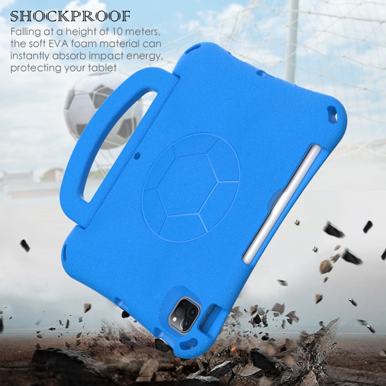 For iPad Air 11 2024 Handle Football Shaped EVA Shockproof Tablet Case(Blue) - iPad Air 11 2024 Cases by PMC TechLife | Online Shopping South Africa | PMC TechLife | Buy Now Pay Later Mobicred