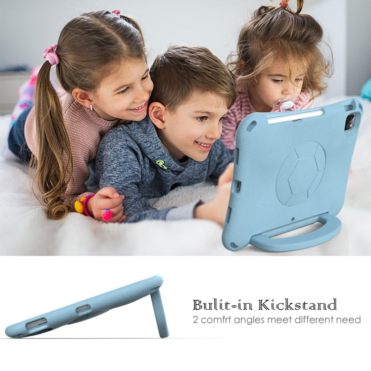 For iPad Air 11 2024 Handle Football Shaped EVA Shockproof Tablet Case(Light Blue) - iPad Air 11 2024 Cases by PMC TechLife | Online Shopping South Africa | PMC TechLife | Buy Now Pay Later Mobicred