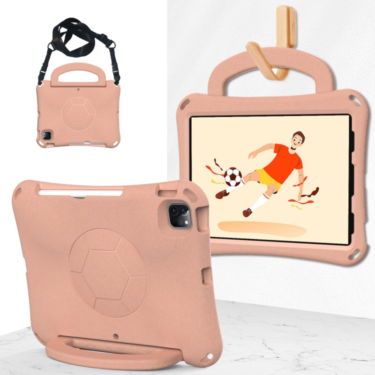 For iPad Air 11 2025 / 2024 Handle Football Shaped EVA Shockproof Tablet Case(Light Pink) - free shipping - PMC TechLife - Order now!