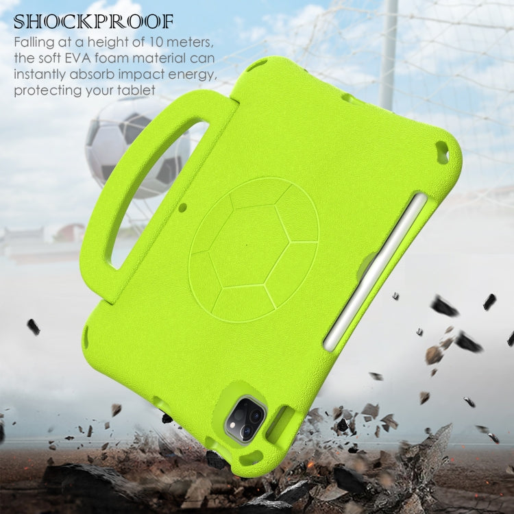 For iPad Pro 11 2024 Handle Football Shaped EVA Shockproof Tablet Case(Grass Green) - iPad Pro 11 2024 Cases by PMC TechLife | Online Shopping South Africa | PMC TechLife | Buy Now Pay Later Mobicred