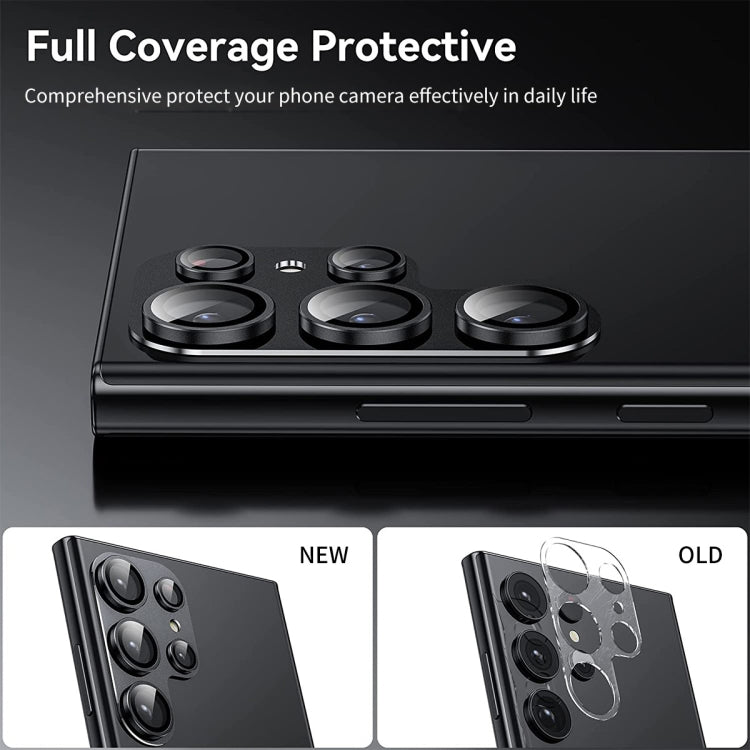 For Samsung Galaxy S24 Ultra 5G ENKAY Hat-Prince AR Aluminium Alloy Tempered Glass Camera Lens Film(Black) - Galaxy S24 Ultra 5G Tempered Glass by ENKAY | Online Shopping South Africa | PMC TechLife | Buy Now Pay Later Mobicred