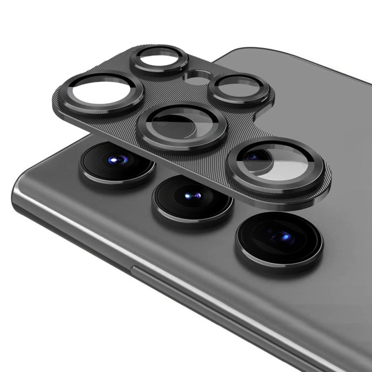 For Samsung Galaxy S24 Ultra 5G ENKAY Hat-Prince 9H Rear Camera Lens Aluminium Alloy Tempered Glass Film(Black) - free shipping - PMC Jewellery - Order now!