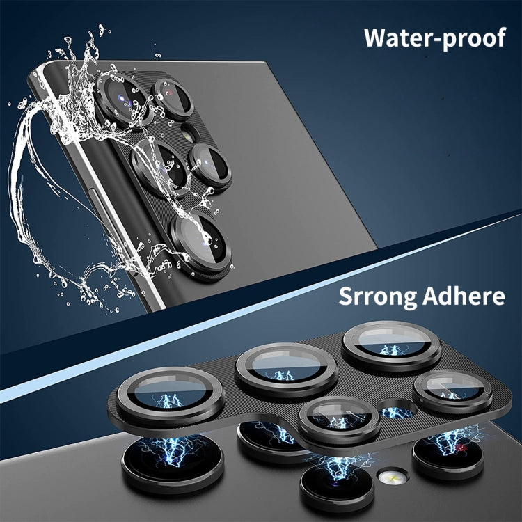 For Samsung Galaxy S24 Ultra 5G ENKAY Hat-Prince 9H Rear Camera Lens Aluminium Alloy Tempered Glass Film(Black) - free shipping - PMC Jewellery - Order now!
