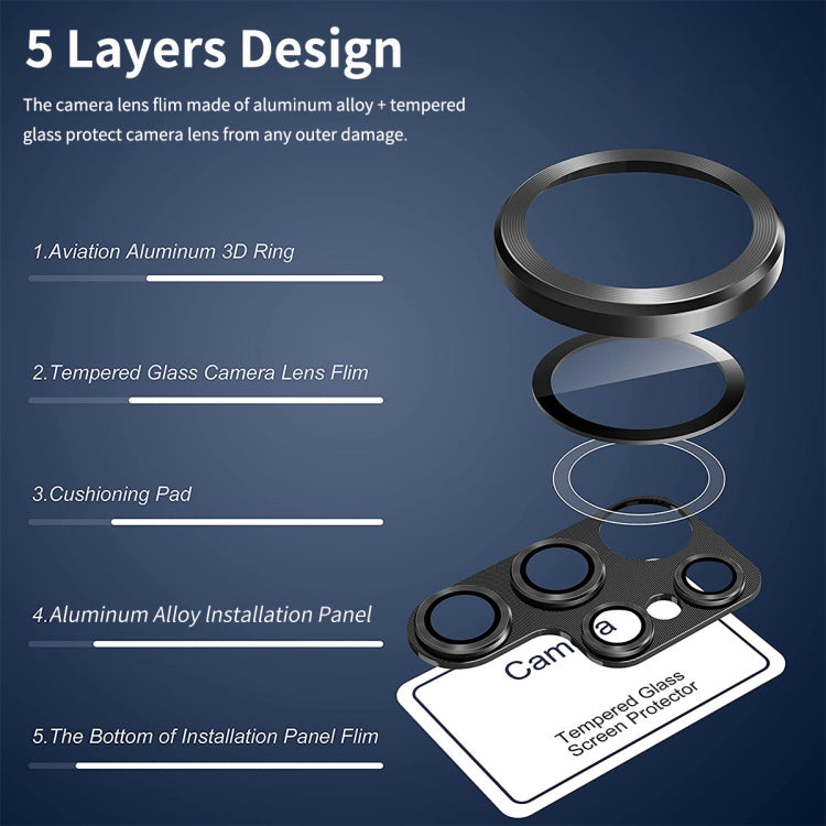 For Samsung Galaxy S24 Ultra 5G ENKAY Hat-Prince 9H Rear Camera Lens Aluminium Alloy Tempered Glass Film(Yellow) - free shipping - PMC TechLife - Order now!