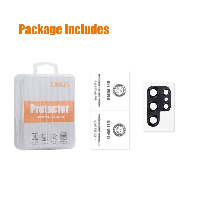 For Samsung Galaxy S24 Ultra 5G ENKAY Hat-Prince 9H Rear Camera Lens Aluminium Alloy Tempered Glass Film(Silver) - free shipping - PMC Jewellery - Order now!