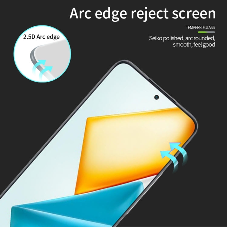 For Honor 90 GT PINWUYO 9H 2.5D Full Screen Tempered Glass Film(Black) - OPPO Tempered Glass by PINWUYO | Online Shopping South Africa | PMC TechLife | Buy Now Pay Later Mobicred
