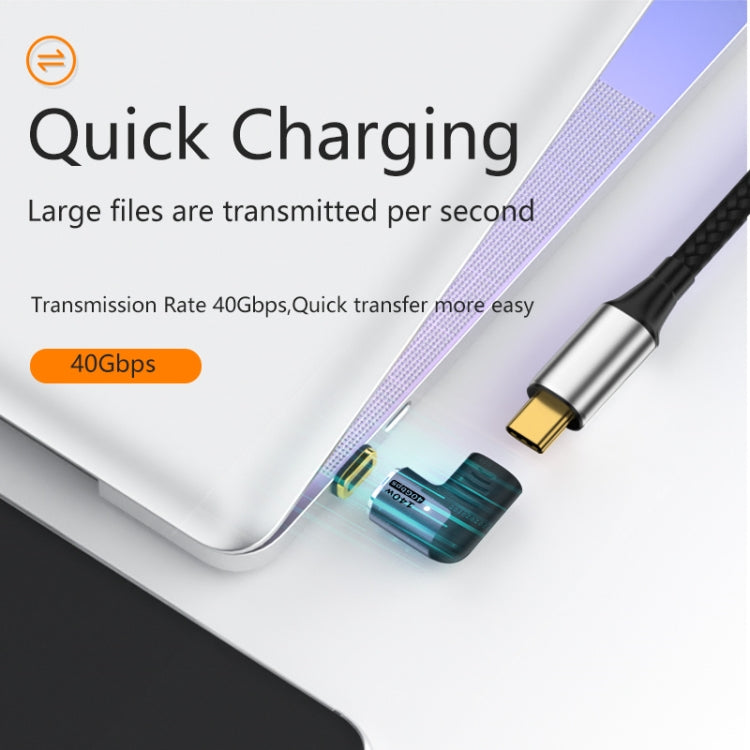 140W 5A USB 4.0 USB-C / Type-C to Type-C 40Gbps Data OTG Magnetic Adapter, Spec:L-shape Elbow - OTG Adapter by PMC TechLife | Online Shopping South Africa | PMC TechLife | Buy Now Pay Later Mobicred