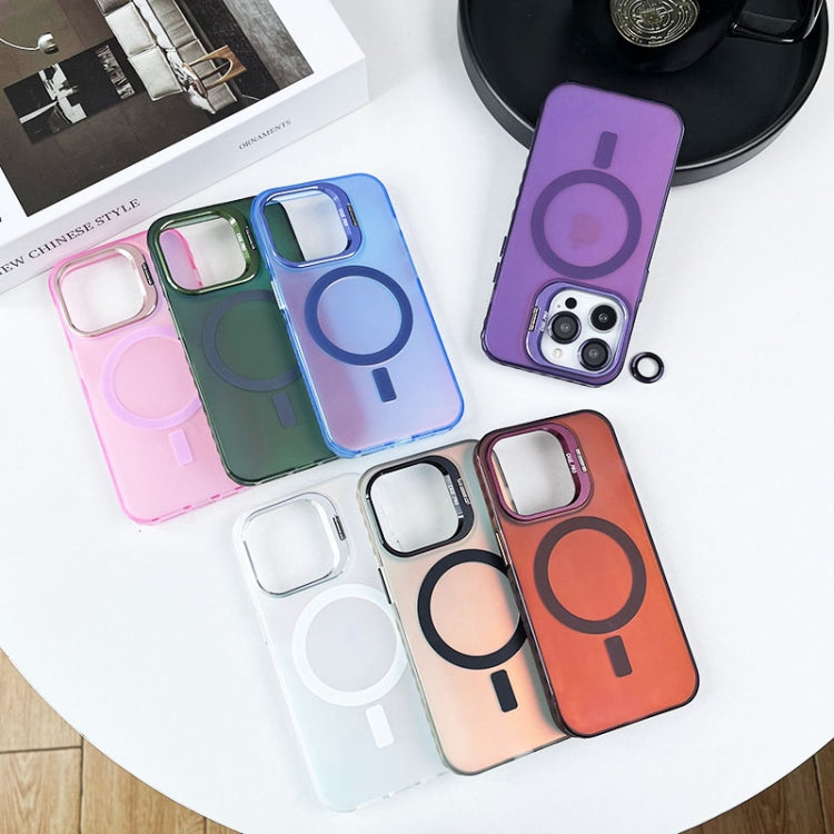 For iPhone 15 Plus MagSafe Lens Holder PC Hybrid TPU Phone Case(Green) - iPhone 15 Plus Cases by PMC TechLife | Online Shopping South Africa | PMC TechLife