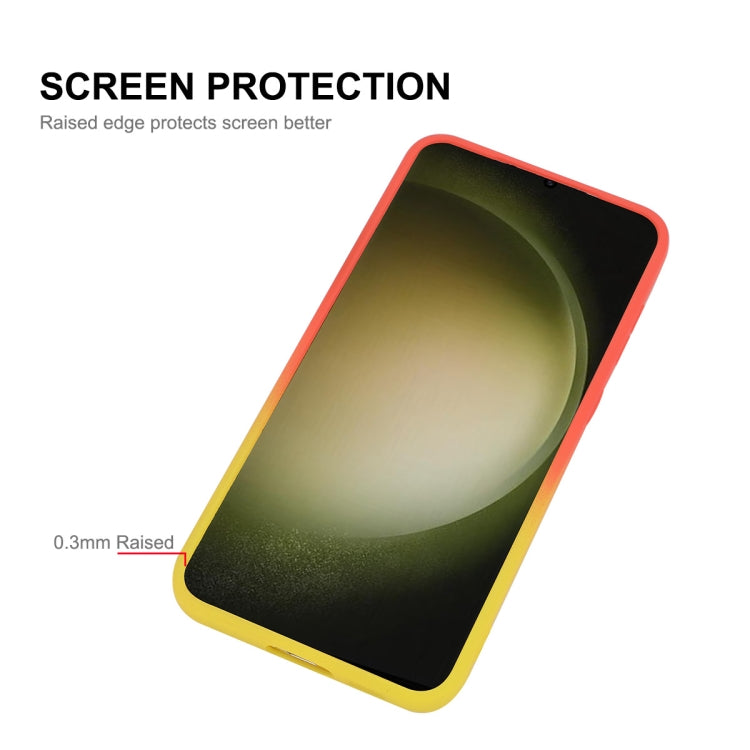 For Samsung Galaxy S23 5G ENKAY Hat-Prince MagSafe Rainbow Gradient Silicone Phone Case with Lens Film(Dark Blue) - Galaxy S23 5G Cases by ENKAY | Online Shopping South Africa | PMC TechLife | Buy Now Pay Later Mobicred