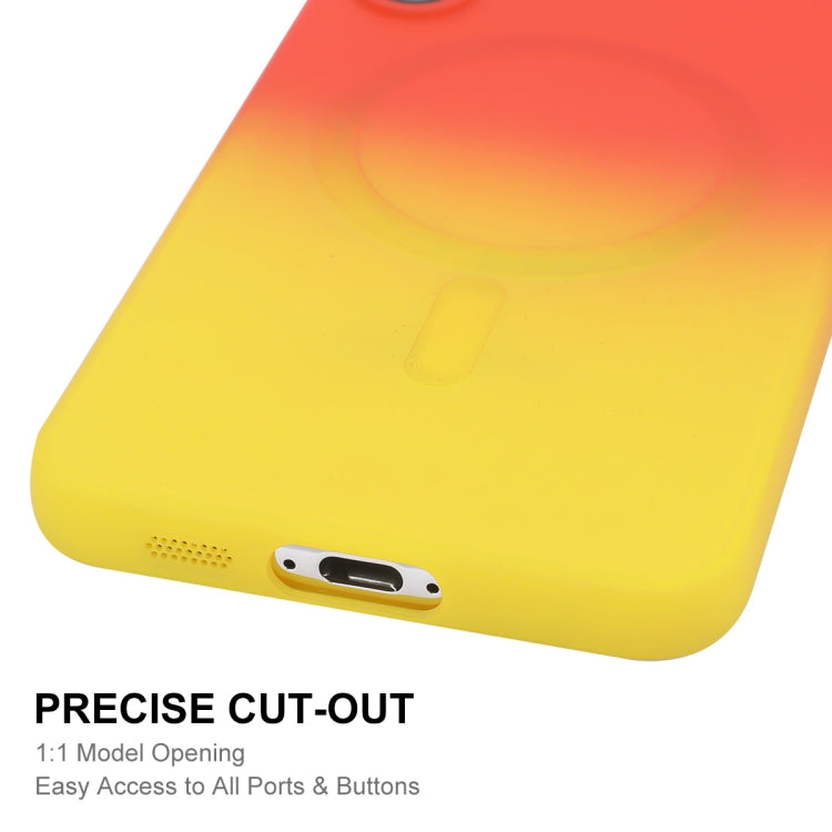 For Samsung Galaxy S23+ 5G ENKAY Hat-Prince MagSafe Rainbow Gradient Silicone Phone Case with Lens Film(Pink Rose) - Galaxy S23+ 5G Cases by ENKAY | Online Shopping South Africa | PMC TechLife | Buy Now Pay Later Mobicred