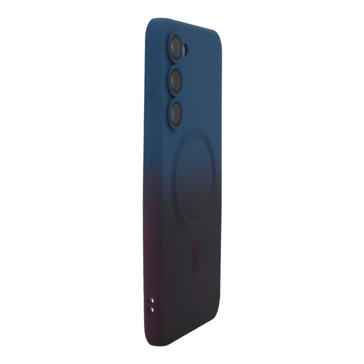 For Samsung Galaxy S23+ 5G ENKAY Hat-Prince MagSafe Rainbow Gradient Silicone Phone Case with Lens Film(Dark Blue) - Galaxy S23+ 5G Cases by ENKAY | Online Shopping South Africa | PMC TechLife | Buy Now Pay Later Mobicred