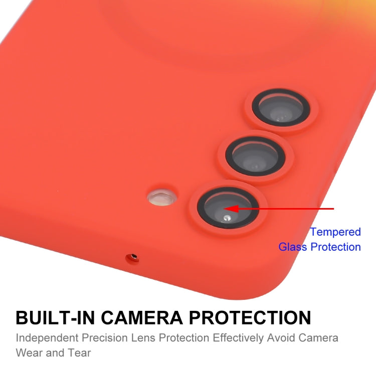 For Samsung Galaxy S23+ 5G ENKAY Hat-Prince MagSafe Rainbow Gradient Silicone Phone Case with Lens Film(Purple Blue) - Galaxy S23+ 5G Cases by ENKAY | Online Shopping South Africa | PMC TechLife | Buy Now Pay Later Mobicred
