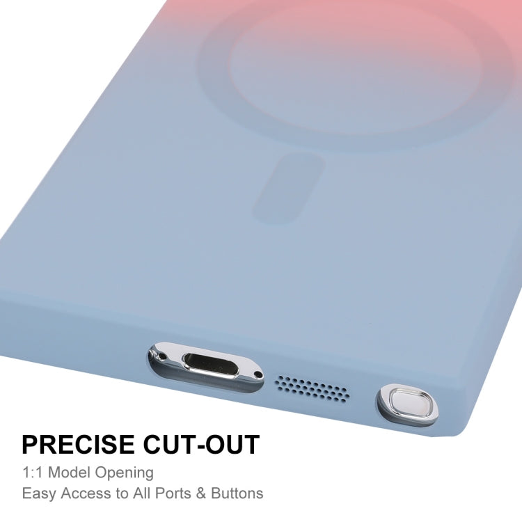 For Samsung Galaxy S23 Ultra 5G ENKAY Hat-Prince MagSafe Rainbow Gradient Silicone Phone Case with Lens Film(Orange Yellow) - free shipping - PMC TechLife - Order now!