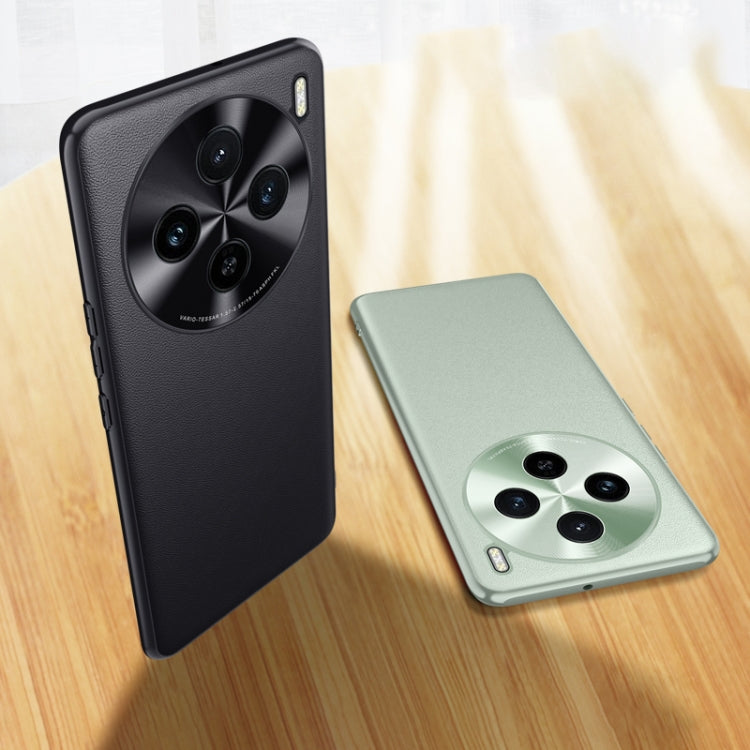 For vivo X100s Pro Plain-Leather All-inclusive Shockproof Phone Case(Black) - vivo Cases by PMC TechLife | Online Shopping South Africa | PMC TechLife | Buy Now Pay Later Mobicred