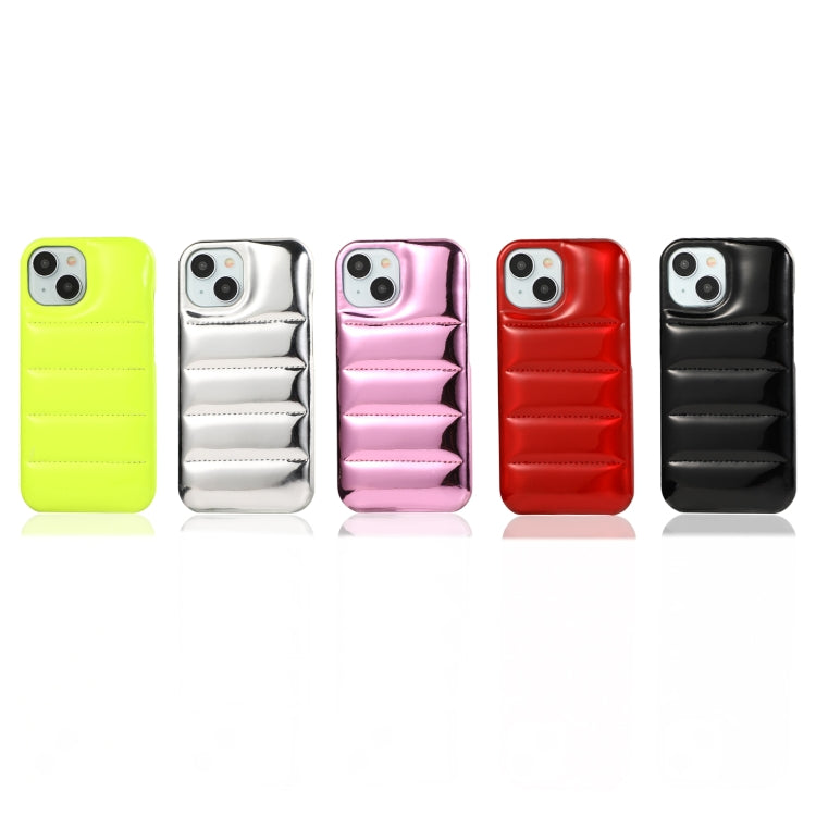 For iPhone 15 Pro Laser Aurora Down Jacket All-inclusive Phone Case(Pink) - iPhone 15 Pro Cases by PMC TechLife | Online Shopping South Africa | PMC TechLife | Buy Now Pay Later Mobicred