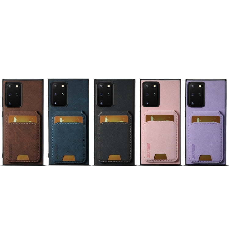 For Samsung Galaxy S24+ 5G Suteni H02 Litchi Leather Card Wallet Stand Back Phone Case(Purple) - free shipping - PMC Jewellery - Order now!