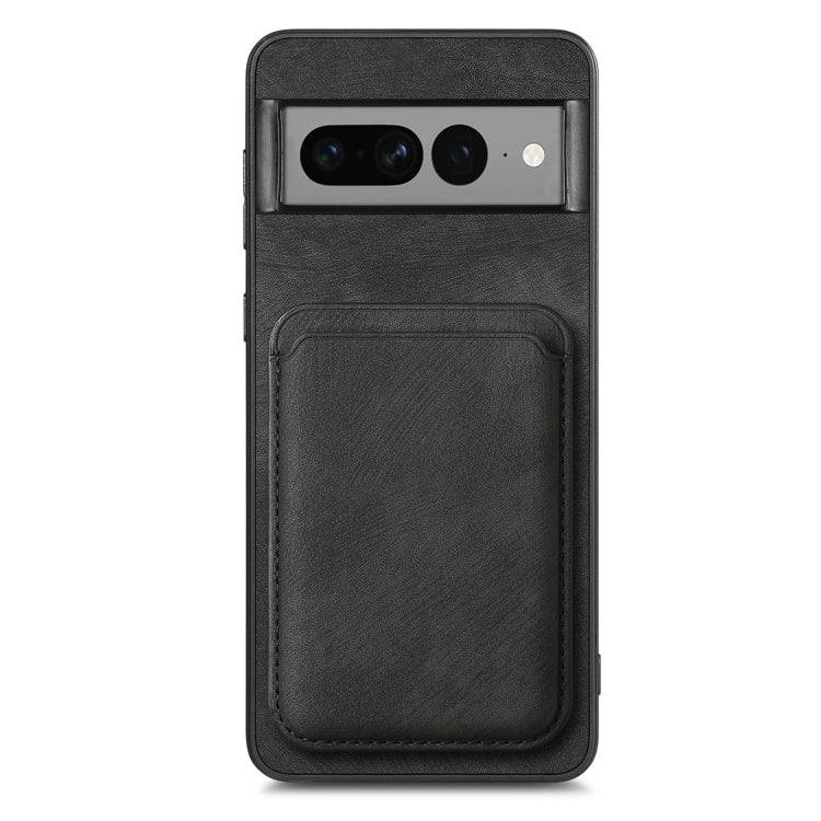 For Google Pixel 7 Pro Retro Leather Card Bag Magnetic Phone Case(Black) - Google Cases by PMC TechLife | Online Shopping South Africa | PMC TechLife