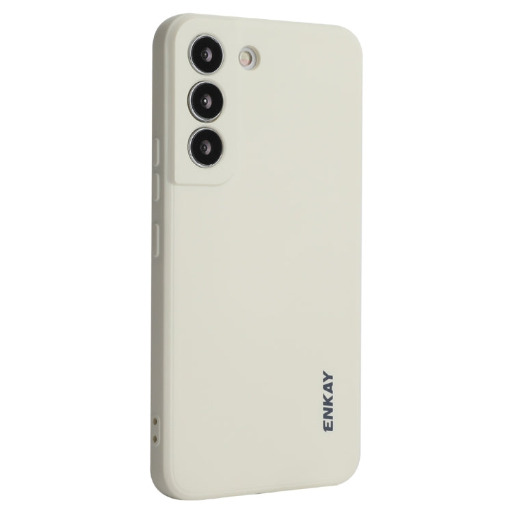 For Samsung Galaxy S24 5G ENKAY Liquid Silicone Soft Shockproof Phone Case(Beige) - free shipping - PMC Jewellery - Order now!
