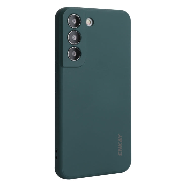For Samsung Galaxy S25 5G ENKAY Liquid Silicone Soft Shockproof Phone Case(Dark Green) - free shipping - PMC Jewellery - Order now!