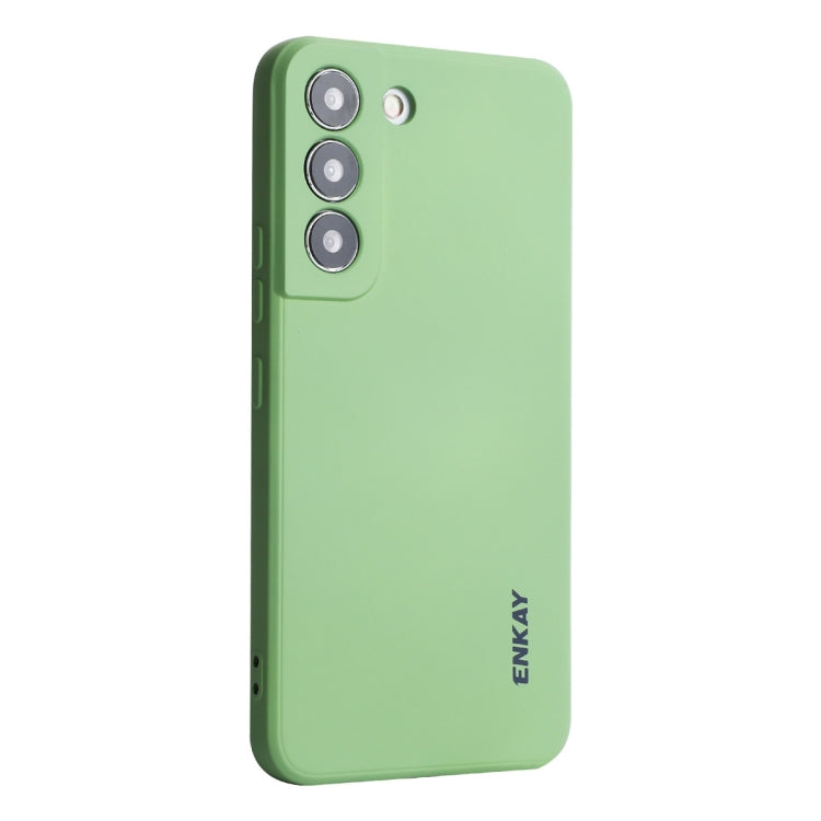 For Samsung Galaxy S25 5G ENKAY Liquid Silicone Soft Shockproof Phone Case(Light Green) - Galaxy S25 5G Cases by ENKAY | Online Shopping South Africa | PMC Jewellery | Buy Now Pay Later Mobicred
