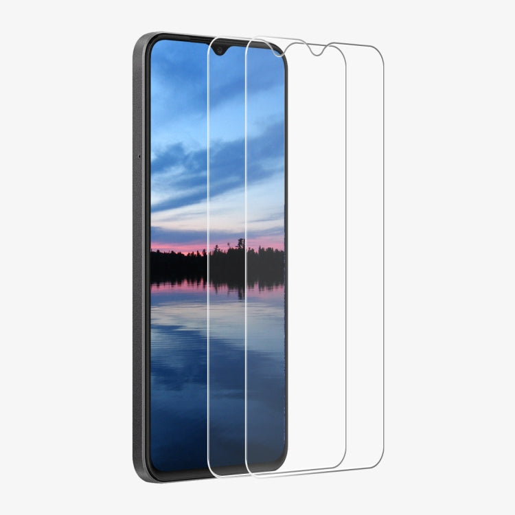 For OPPO A18 / A38 2pcs ENKAY 9H Big Arc Edge High Aluminum-silicon Tempered Glass Film - A18 Tempered Glass by ENKAY | Online Shopping South Africa | PMC TechLife | Buy Now Pay Later Mobicred