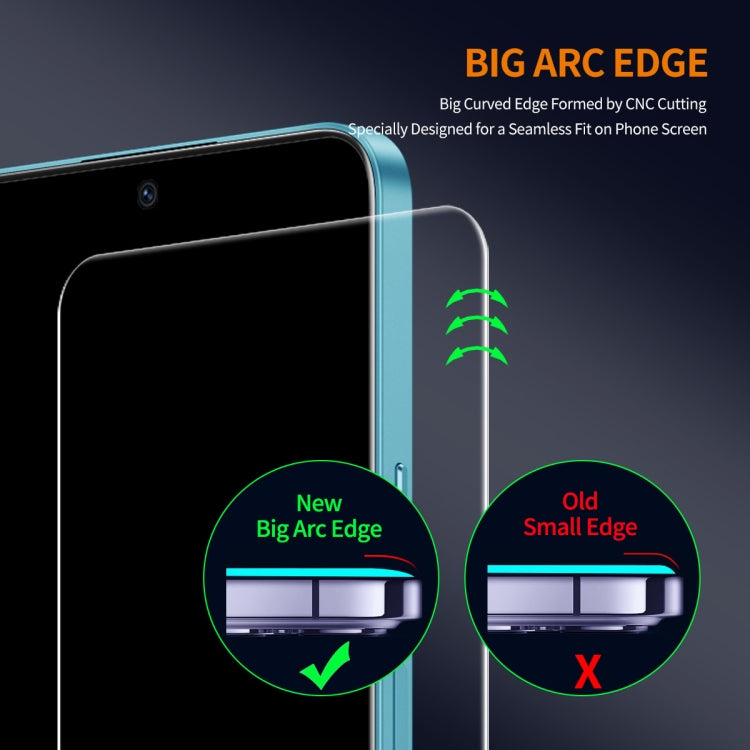 For OPPO A2 10pcs ENKAY 9H Big Arc Edge High Aluminum-silicon Tempered Glass Film - OPPO Tempered Glass by ENKAY | Online Shopping South Africa | PMC TechLife | Buy Now Pay Later Mobicred