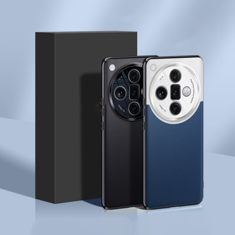 For OPPO  Find X7 Ultra Plain-leather All-inclusive Shockproof Phone Case(Orange) - OPPO Cases by PMC TechLife | Online Shopping South Africa | PMC TechLife | Buy Now Pay Later Mobicred