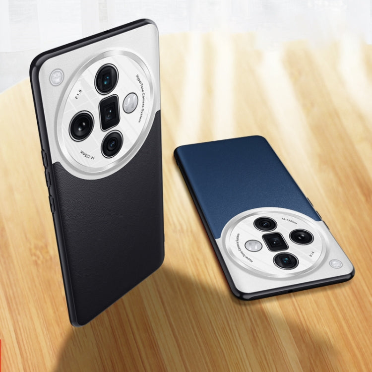 For OPPO  Find X7 Ultra Plain-leather All-inclusive Shockproof Phone Case(Orange) - OPPO Cases by PMC TechLife | Online Shopping South Africa | PMC TechLife | Buy Now Pay Later Mobicred