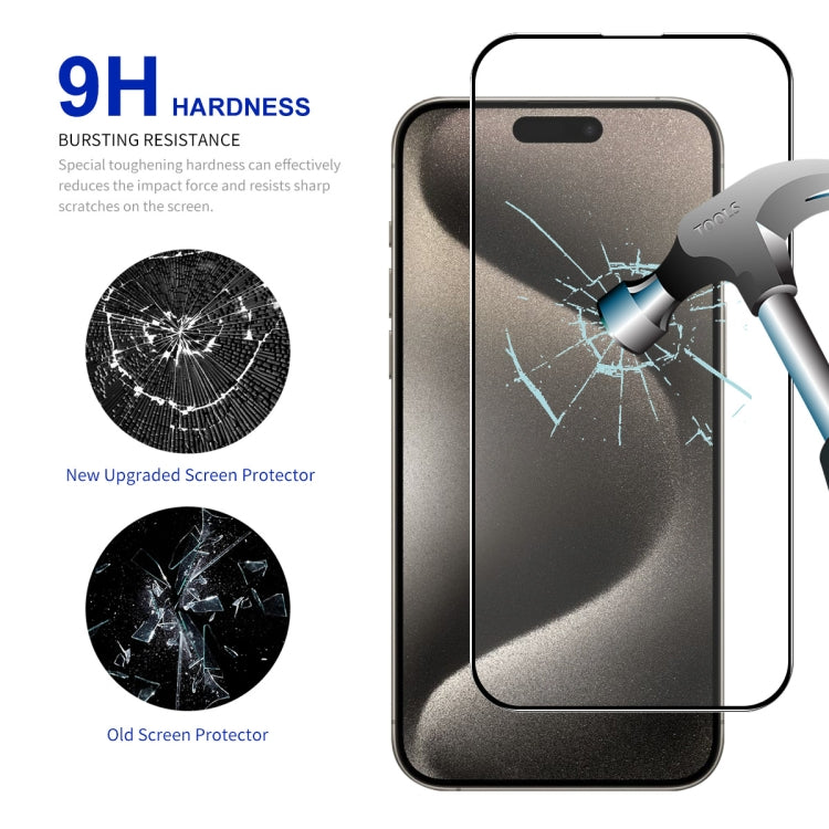 For iPhone 15 Pro Max ENKAY Easy Install High Alumina Silicon Full Glass Film - iPhone 15 Pro Max Tempered Glass by ENKAY | Online Shopping South Africa | PMC TechLife | Buy Now Pay Later Mobicred
