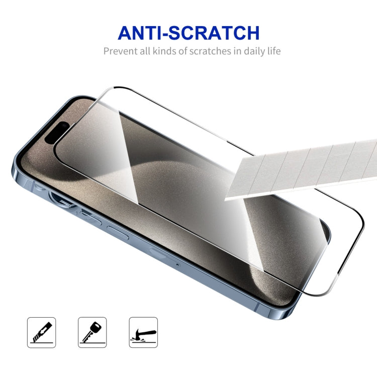 For iPhone 15 Pro Max ENKAY Easy Install High Alumina Silicon Full Glass Film - iPhone 15 Pro Max Tempered Glass by ENKAY | Online Shopping South Africa | PMC TechLife | Buy Now Pay Later Mobicred