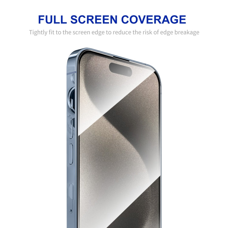 For iPhone 15 Pro ENKAY Easy Install High Alumina Silicon Full Glass Film - free shipping - PMC TechLife - Order now!