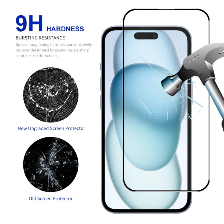 For iPhone 15 ENKAY Easy Install High Alumina Silicon Full Glass Film - iPhone 15 Tempered Glass by ENKAY | Online Shopping South Africa | PMC TechLife | Buy Now Pay Later Mobicred