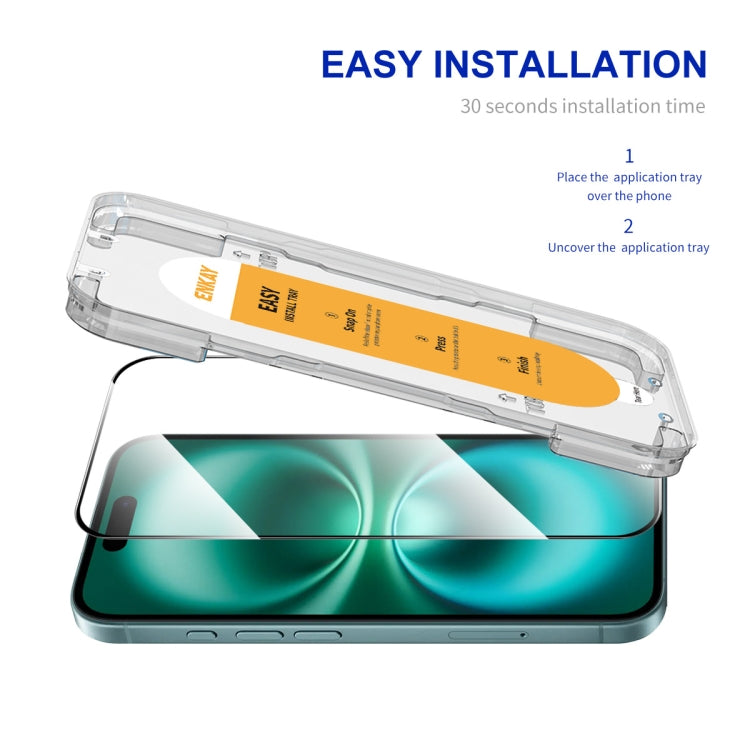 For iPhone 16 ENKAY Easy Install High Alumina Silicon Full Glass Film - free shipping - PMC Jewellery - Order now!