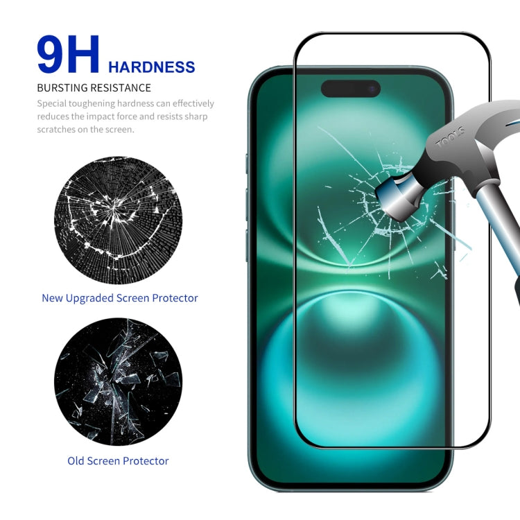For iPhone 16 ENKAY Easy Install High Alumina Silicon Full Glass Film - free shipping - PMC Jewellery - Order now!