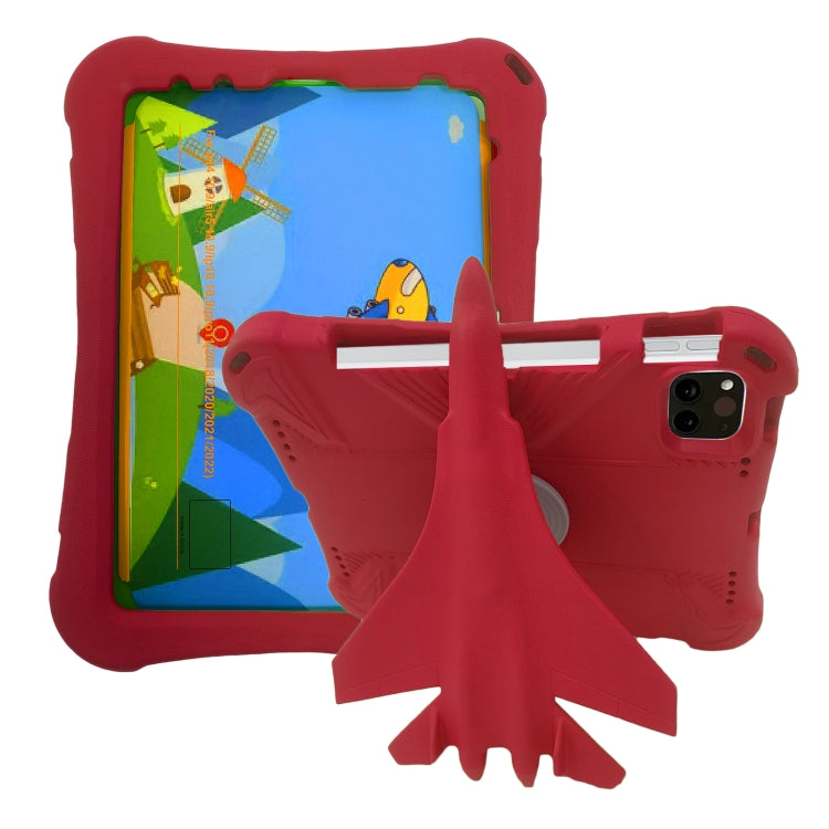 For iPad Air 11 2025 / 2024 360 Rotation Aircraft Holder EVA Shockproof Tablet Case(Red) - iPad Air 11 2025 / 2024 Cases by PMC TechLife | Online Shopping South Africa | PMC TechLife | Buy Now Pay Later Mobicred