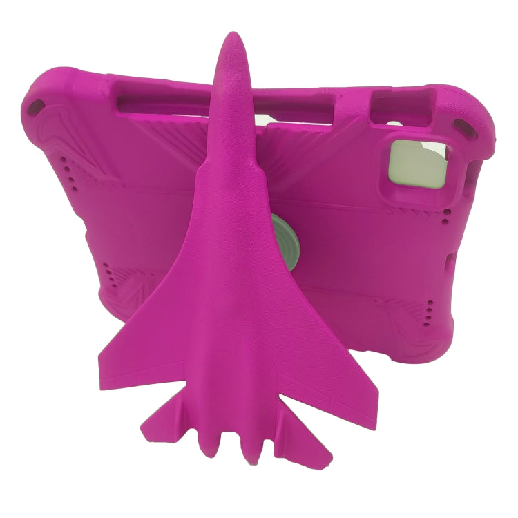 For iPad Air 11 2024 360 Rotation Aircraft Holder EVA Shockproof Tablet Case(RoseRed) - iPad Air 11 2024 Cases by PMC TechLife | Online Shopping South Africa | PMC TechLife | Buy Now Pay Later Mobicred