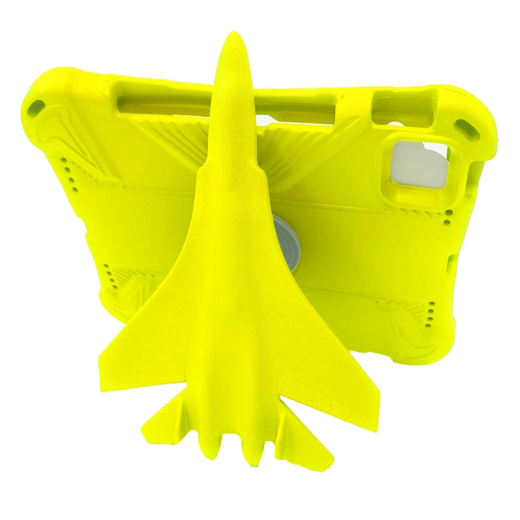 For iPad Air 11 2024 360 Rotation Aircraft Holder EVA Shockproof Tablet Case(Yellow) - iPad Air 11 2024 Cases by PMC TechLife | Online Shopping South Africa | PMC TechLife | Buy Now Pay Later Mobicred