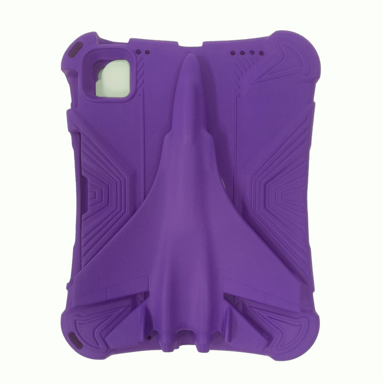 For iPad Pro 11 2024 360 Rotation Aircraft Holder EVA Shockproof Tablet Case(Purple) - iPad Pro 11 2024 Cases by PMC TechLife | Online Shopping South Africa | PMC TechLife | Buy Now Pay Later Mobicred