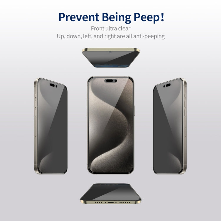 For iPhone 14 Pro Max 5pcs ENKAY Hat-Prince 360 Degree Anti-peeping Privacy Full Screen Tempered Glass Film - free shipping - PMC TechLife - Order now!