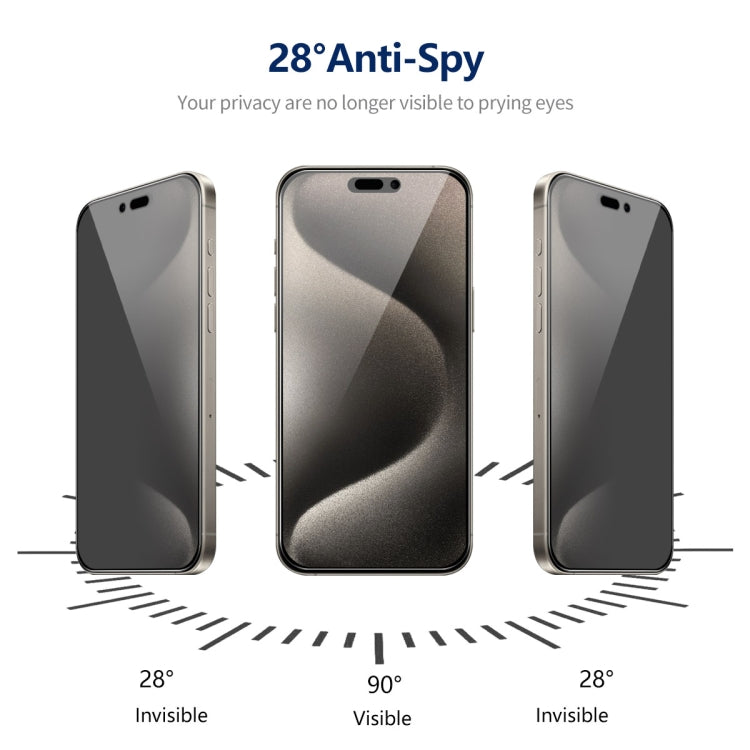 For iPhone 14 Pro Max 5pcs ENKAY Hat-Prince 360 Degree Anti-peeping Privacy Full Screen Tempered Glass Film - free shipping - PMC TechLife - Order now!