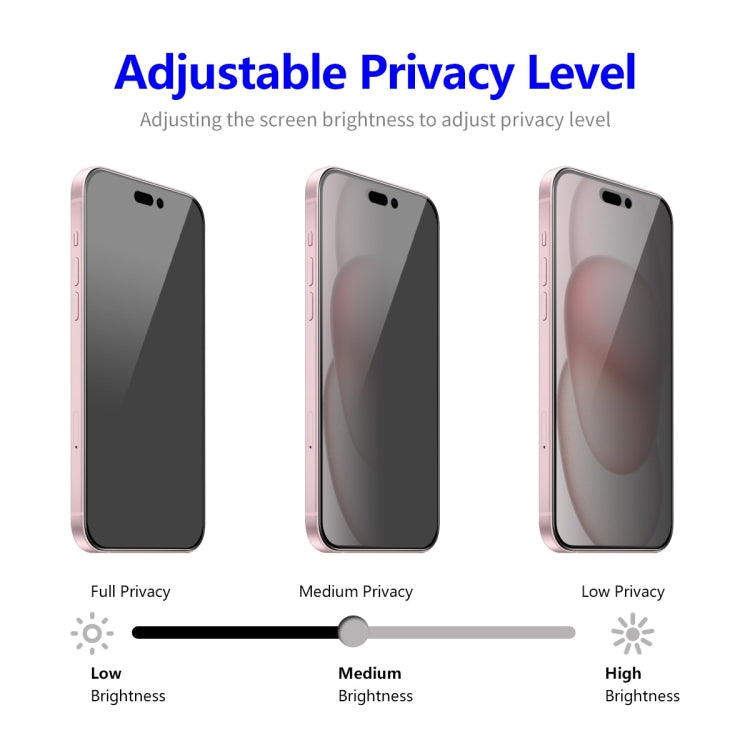 For iPhone 14 / 16e / 13 / 13 Pro ENKAY Easy Install Anti-peeping Privacy Full Screen Tempered Glass Film - free shipping - PMC TechLife - Order now!