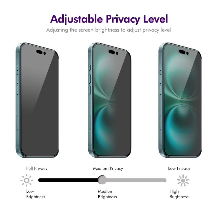 For iPhone 16 ENKAY Easy Install Anti-peeping Privacy Full Screen Tempered Glass Film - free shipping - PMC Jewellery - Order now!