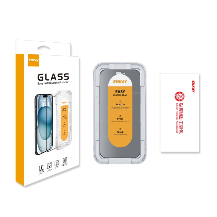 For iPhone 15 Pro Max ENKAY Easy Install Anti-peeping Privacy Full Screen Tempered Glass Film - free shipping - PMC Jewellery - Order now!