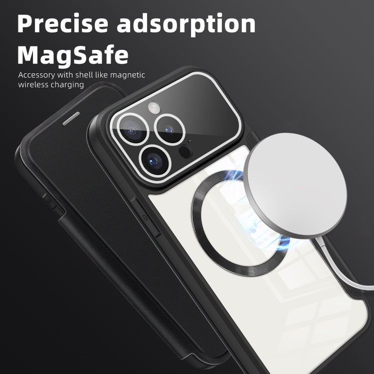 For iPhone 15 Pro Colored Shield MagSafe Magnetic RFID Anti-theft Leather Phone Case(Purple) - iPhone 15 Pro Cases by PMC TechLife | Online Shopping South Africa | PMC TechLife