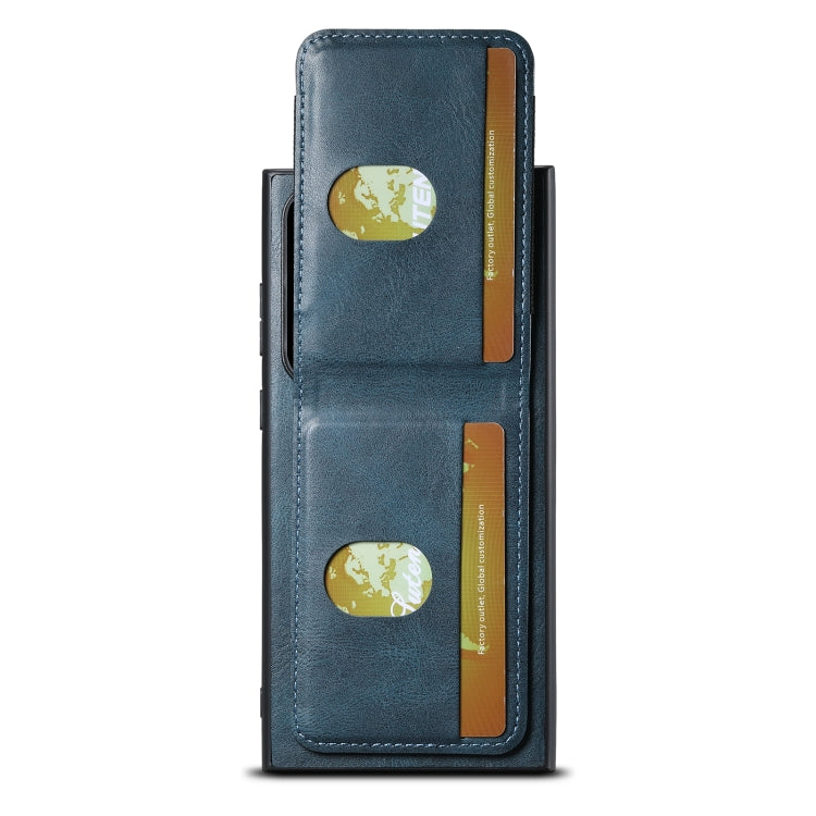 For Samsung Galaxy S24 Ultra 5G Suteni H03 Oil Wax Leather Wallet Stand Back Phone Case(Blue) - free shipping - PMC Jewellery - Order now!