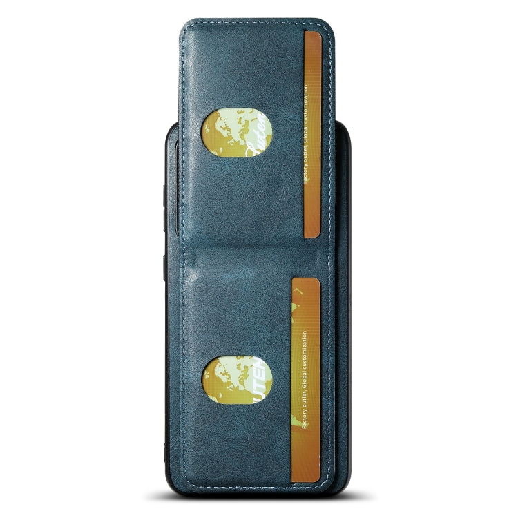 For Samsung Galaxy S24+ 5G Suteni H03 Oil Wax Leather Wallet Stand Back Phone Case(Blue) - free shipping - PMC Jewellery - Order now!